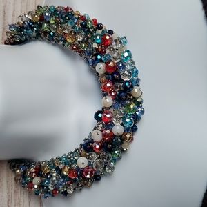 Vintage Sassy Jones Beaded Bib Collar Necklace
